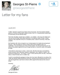 GSP Explains His Letter of Support for Jimmy Cournoyer